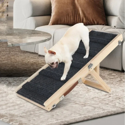 WoodPaws™ 4-stufige Höhenverstellbar & Faltbare Holz Haustier-Treppe