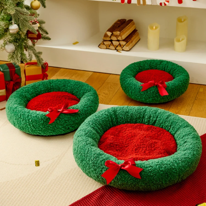 YulePaw™ - Runde Weihnachts-Kuschelhöhle für tiefen Winterschlaf