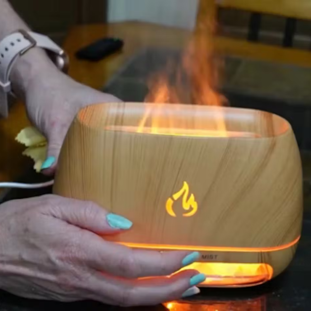 ZenGlow™ – Himalaya Salzstein Aroma Diffuser – Natürlicher Luftreiniger & Entspannungslicht